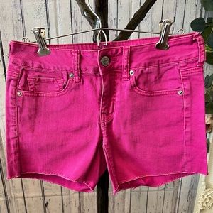 American Eagle Hot Pink Demin Shorts